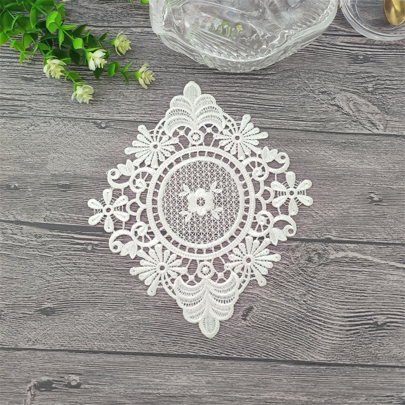 European Polyester White Coaster Coffee Insulated Placemat Cut Out Patch Home Decoration Mat Photography Props