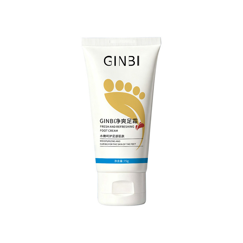 GINBI Yinmei limpio refrescante crema de pies 75g para salvar las grietas secas, hidratación, hidratación, protección de los pies, eliminación de sudor, refrescante y duradero.
