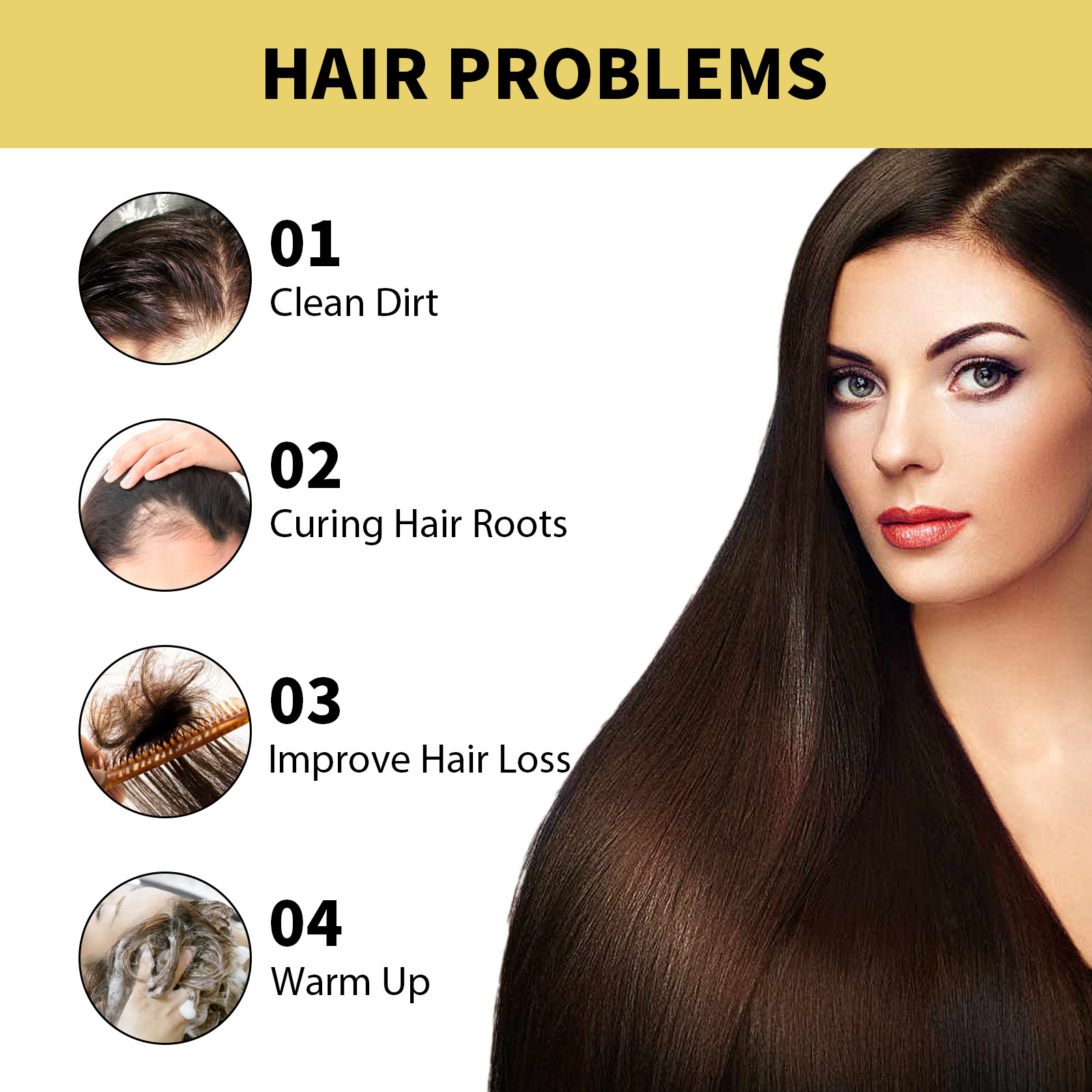 OUHOE Ginger Dense pour shampooing anti-démangeaisons, raffermissant, croissance, hydratant et moelleux_voghion.com