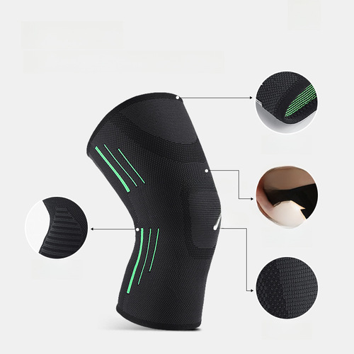 Sports Outdoor Breathable Four-Sided Elastic Silicone Knee Pads for Outdoor Fitness Running Basketball Ultra-Thin Knee Pads
