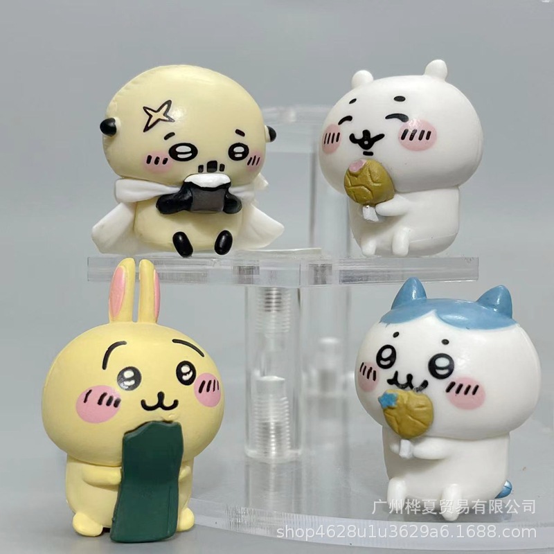 치이카와 자조곰 미니 피규어 4종 책상 차량용 귀여운 미니어처 장식 소품