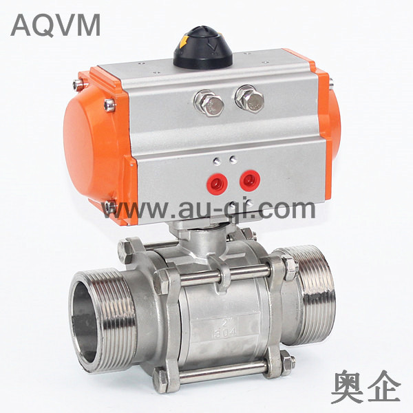 气动3pc加长焊球阀、气动三片焊接球阀，气动3pc/2pc 球阀焊接式