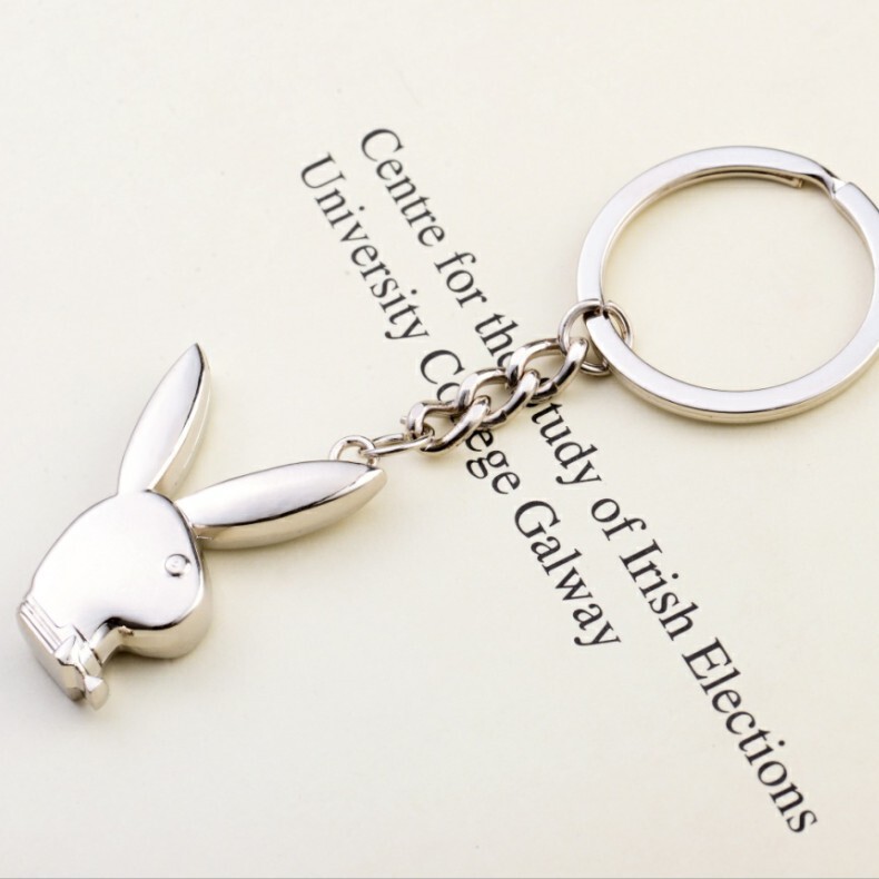 Creative gift dandy rabbit keychain cute personality key chain pendant male and female lettering logo