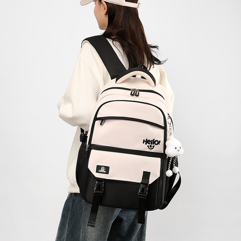 Mochila de estudiante, escuela secundaria, escuela primaria, nueva mochila casual para mujer, bolsa de viaje al aire libre coreana, simple y de gran capacidad