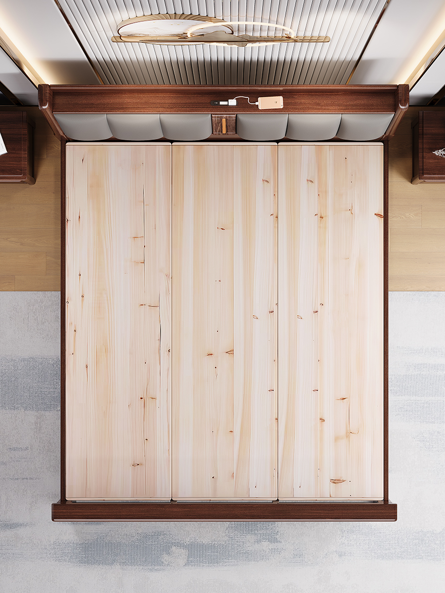 ♔ All Solid Wood Bed Board Panels, Cedar Wood Bed Frame Panels, Load-Bearing Thickened Waist-Protecting Panels, Custom-Made Pure Solid Wood Spacers