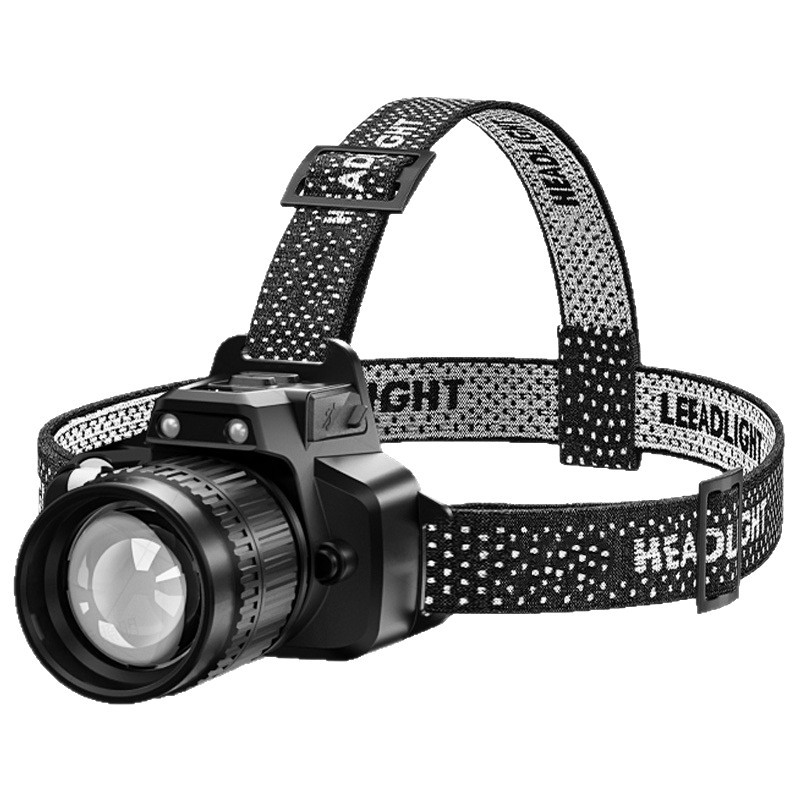 Nuevo sensor inteligente de luz láser blanca luz de cabeza de cámara COB luz lateral luz de trabajo luz alta luz luz de pesca al aire libre