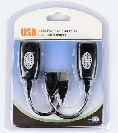 USB-удлинитель до RJ45 (Производитель) — усилитель сигнала 50 м, USB-удлинение через сетевой кабель