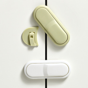 Cross-Border New Japanese-Style Infant and Toddler Safety Lock Anti-Pinch Refrigerator Cabinet Door Anti-Opening Lock Cabinet Lock Simple Folio Lock