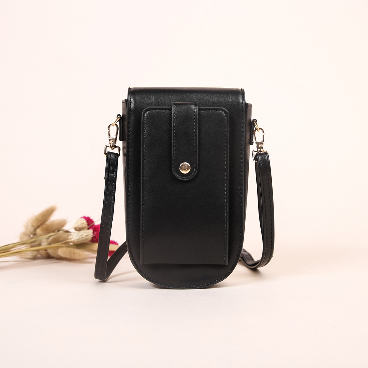 La versión coreana de 2023 de la versión coreana de la moda de lona, el modelo vertical de página suelta de múltiples tarjetas, la bolsa de teléfono móvil de una sola hombro de la mujer, el fabricante de la bolsa de hombro recto