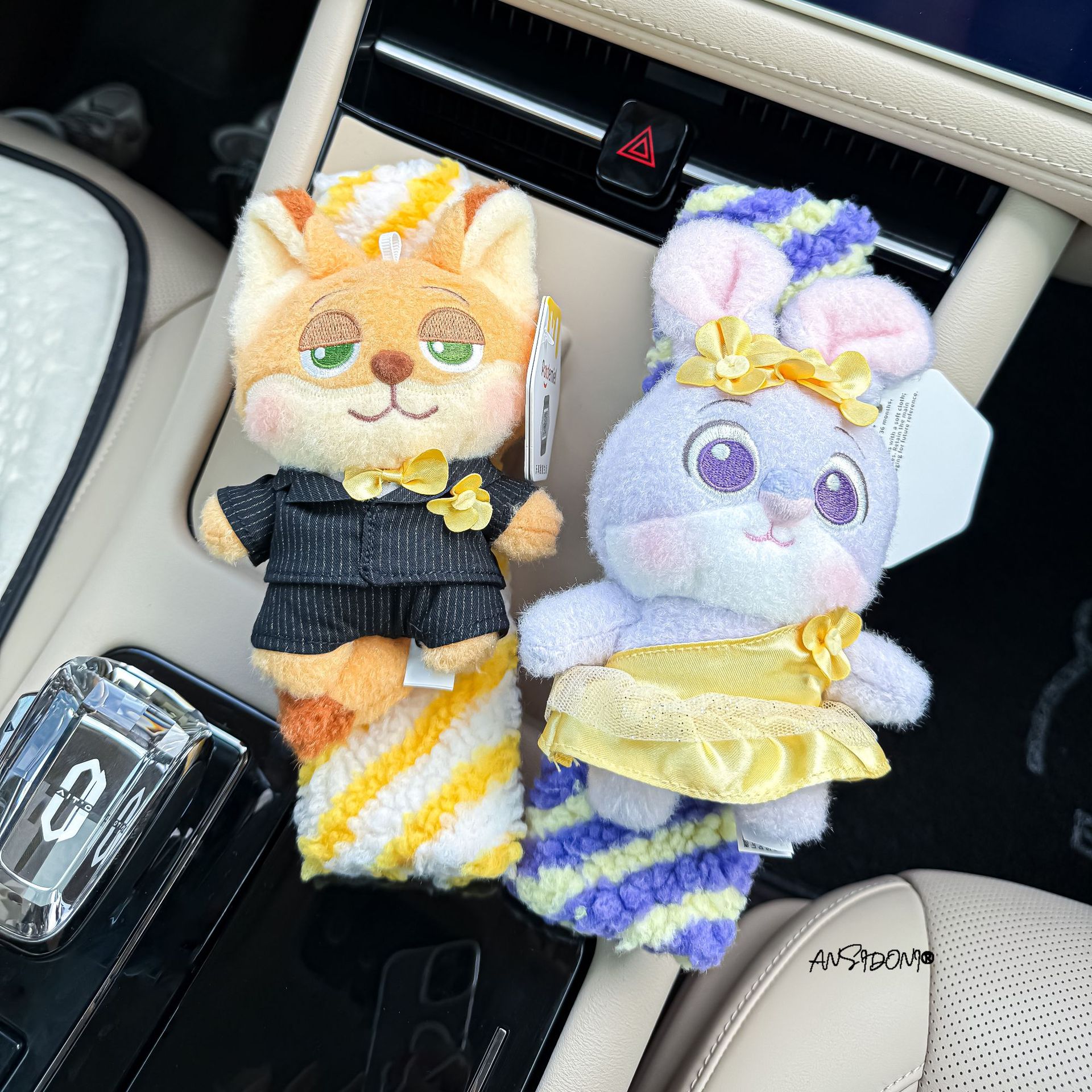 Zootopia Judy Nick Car Seat Belt Shoulder Pad Car Seat Belt Cover Car Interior Decoration Accessories