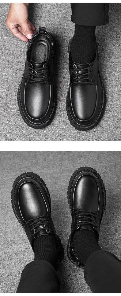 Giày lười nam da bóng đế dày tăng chiều cao, gót vừa 3–5 cm, phong cách thời trang — 692 mờ, 692 đen sáng chi tiết 13