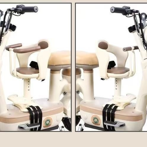 New electric scooter front-mounted child seat, electric bike adjustable and rotatable seat, baby safety child stool