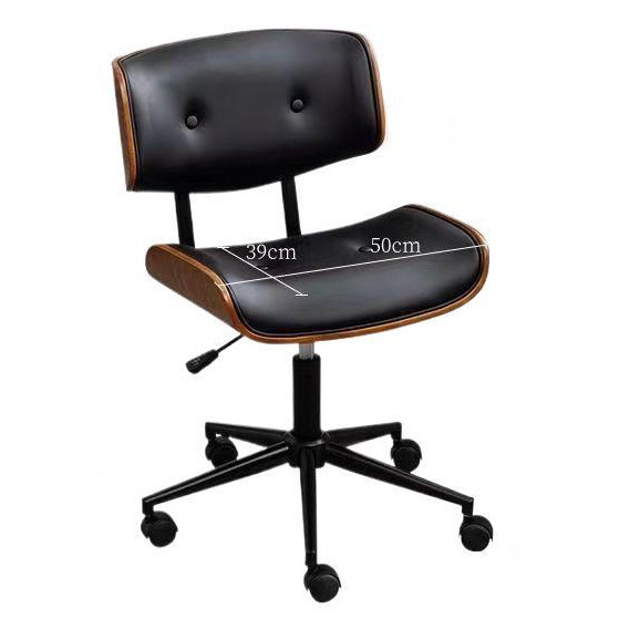 silla de computadora ligera y de lujo sencilla, silla de oficina giratoria, silla de escritorio, silla giratoria de madera maciza, silla giratoria