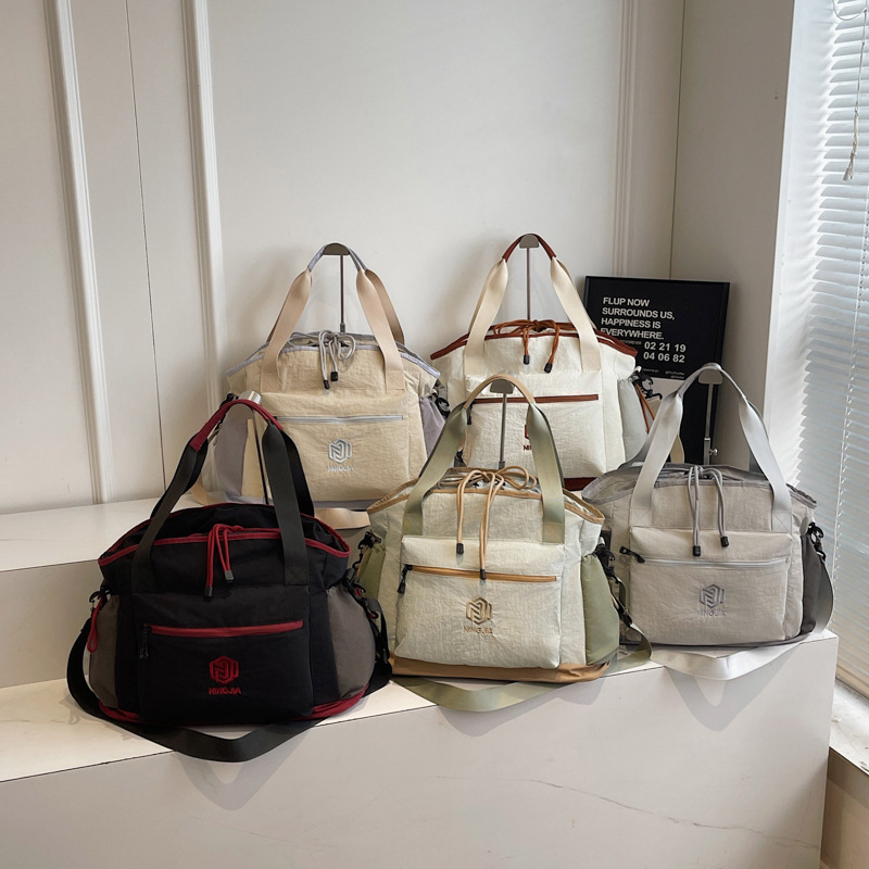 Korean Style Simple Short-Distance Travel Bag Cross-Border New Large-Capacity Sports Fitness Bag Lightweight Breathable Business Trip Luggage Bag