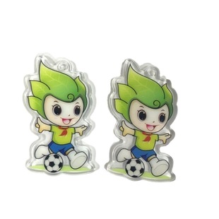 World Cup Football Keychain Cartoon Animation Argentina Brazil Messi Schoolbag Acrylic Pendant Keychain