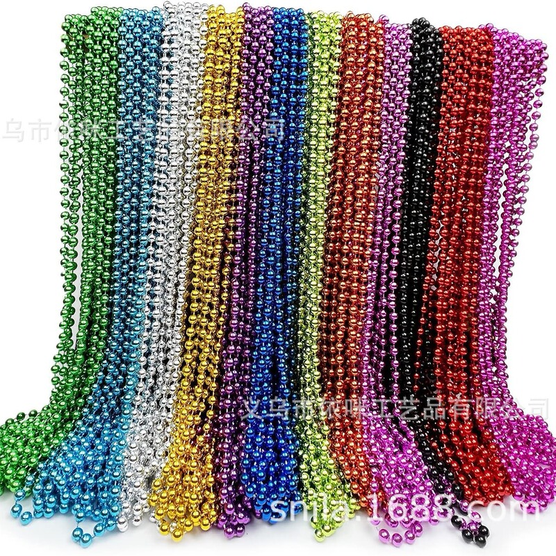 Carnival Party Necklace Irish Festival Plastic Connected Bead Chain Wholesale Holiday Party Supplies Cross Border Party
