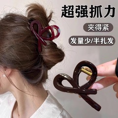 发量少高级感车厘子红抓夹小号后脑勺盘发鲨鱼发夹女2025新款夹子
