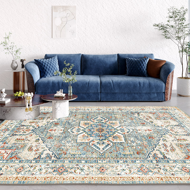 Alfombra de estilo étnico nórdico al por mayor dormitorio sofá mesa de café tatami bohemio hogar sala de estar alfombra