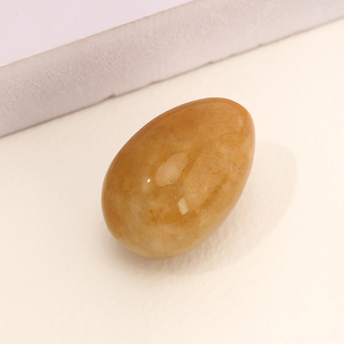 Natural stone pink crystal egg ornaments agate pendant jewelry diy accessories amethyst gemstone crafts cross-border