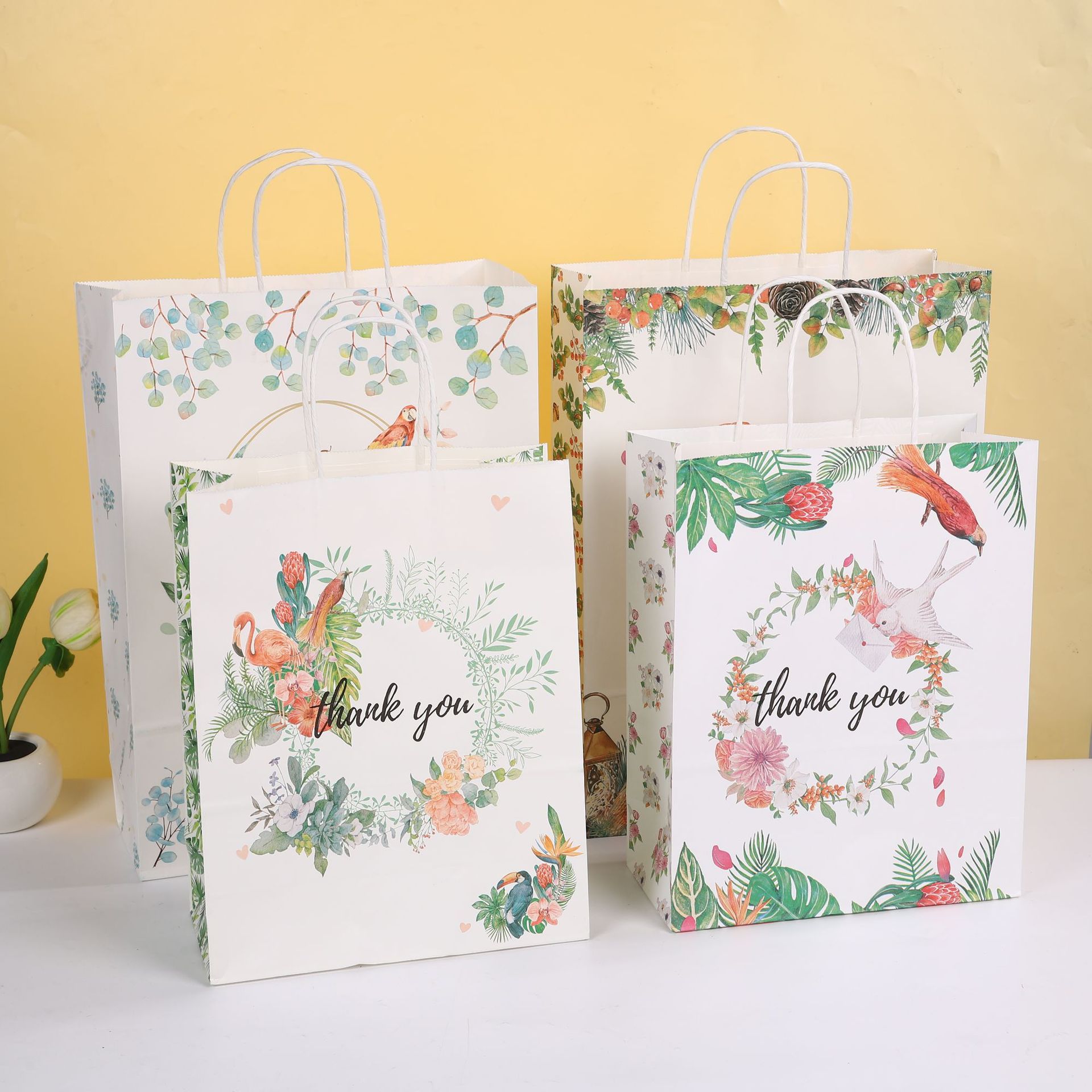 时尚牛皮纸袋节日派对礼物袋小清新包装袋服装购物袋现货极简风