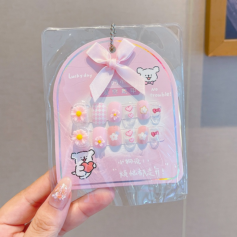 Niños parches de uñas super lindas chicas lindas usan pegatinas de dibujos animados de uñas seguras desmontables parches de uñas al por mayor image 123