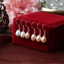925银天然淡水珍珠耳环女水滴形简约经典款耳坠现货批发