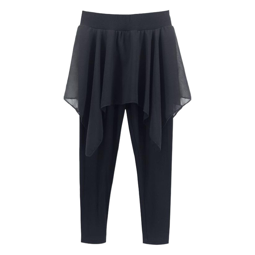 Danza DE LOS NIÑOS Pantalones práctica gasa culottes niñas primavera Delgado Latino danza recortada negro yoga Leggings