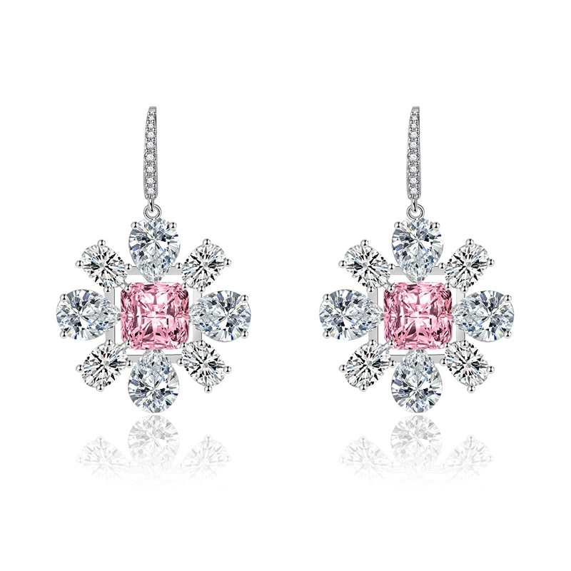 Серебряные серьги с иглой, импорт, серебро 925 пробы, цветочные, простой и элегантный дизайн