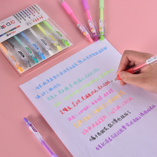 ins抖音网红同款3D立体果冻笔DIY荧光笔糖果色学生绘画手账重点笔