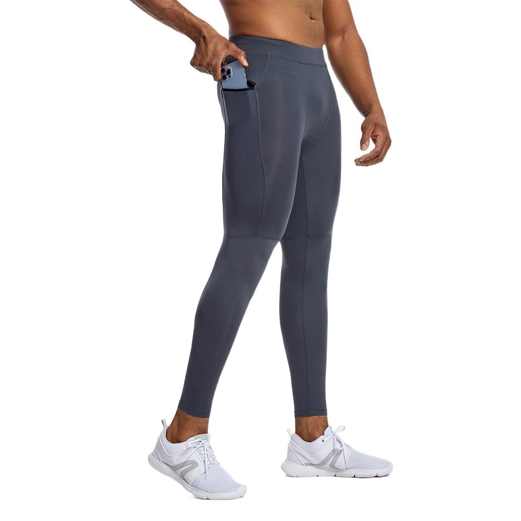 Спортивные леггинсы Silgut для мужчин: осенне-зимние, быстросохнущие, облегающие, для тренировок, бега и баскетбола
