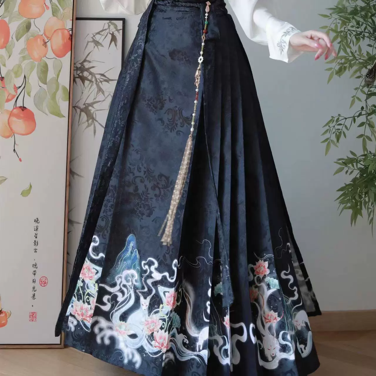 Комбинезон-плиссированная юбка Hanfu, китайский стиль, взрослая, варианты cross-к collar & jacket, размеры S–XL