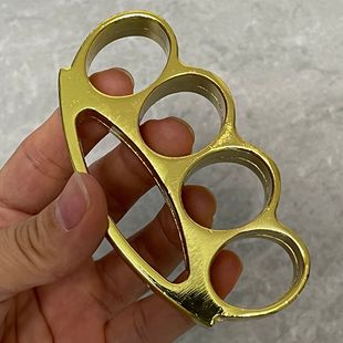 Finger Tiger Four-Finger Buckle Small Size Four-Ring Alloy Fist Buckle Hand Support Protective Escape Tool Window-Breaking Tool Window-Breaking Gadget