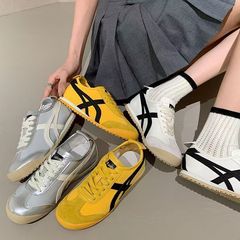 徳訓靴婦人靴2025新型春夏起爆靴百合阿甘靴スポーツシューズレジャー板靴女性モデル