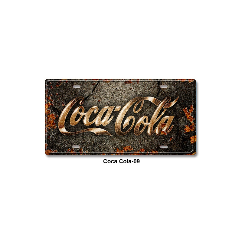 Ретро табличка (Coca Cola) 15×30 см, железная настенная декорация для бара и дома
