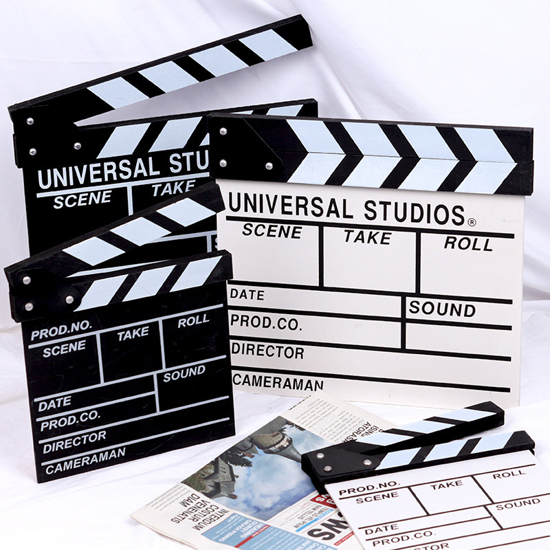 Movie board props field record board Clapper Director board wooden photography creative photography decorative ornaments background