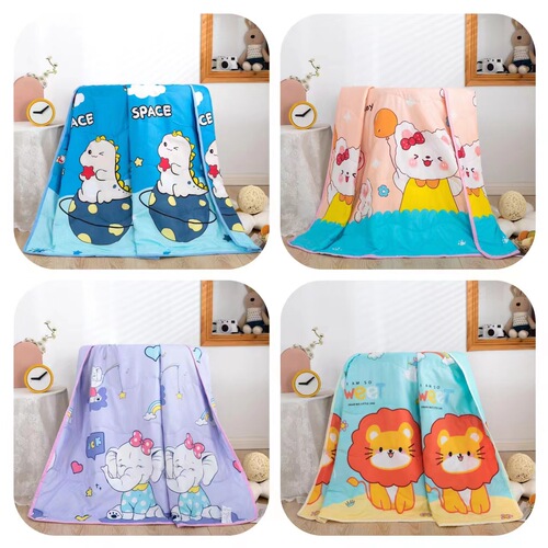 Micro-Entrepreneur New Washable Cotton Children's Quilt Children's Summer Cooling Quilt Baby Small Blanket Kindergarten Nap Blanket Children's Air Conditioning Quilt
