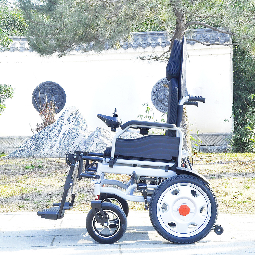 Reclining Electric Wheelchair, Intelligent Fully Automatic Folding Electric Wheelchair for the Elderly and Disabled, Mobility Scooter for the Elderly