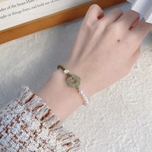 花式珍珠手链女ins小众设计2021年新款天然和田玉手串送闺蜜礼物