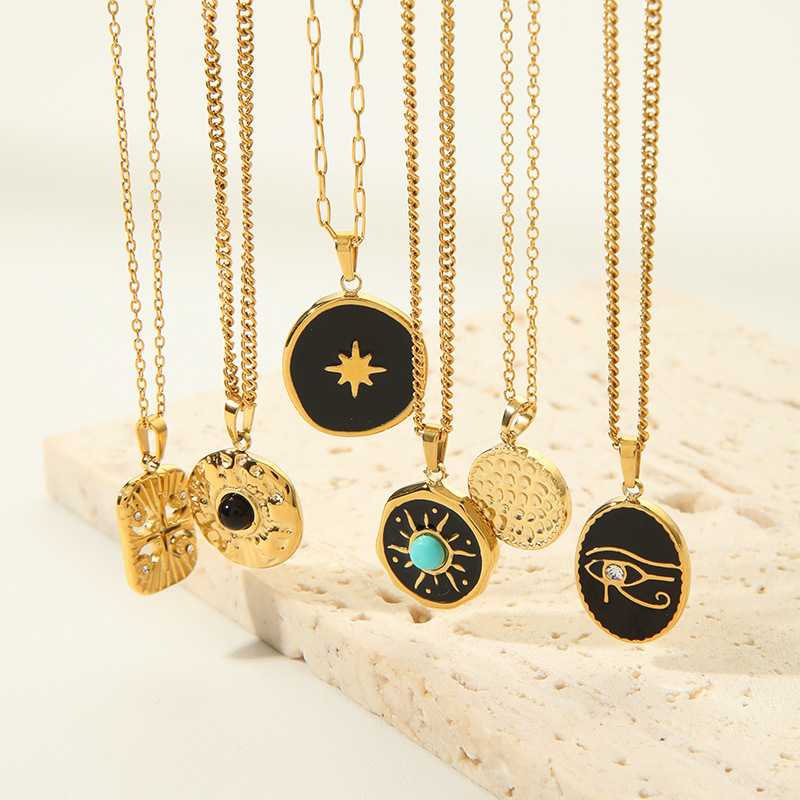 Fashionable retro necklace stainless steel