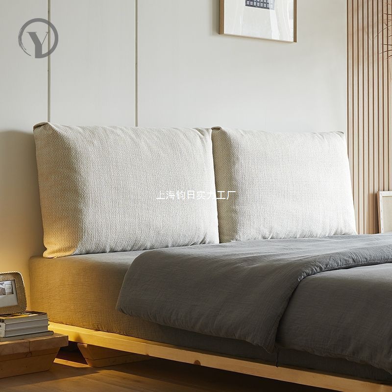 羽绒大靠背床头软包日式诧寂风网红民宿无床头靠垫双人靠枕2天发