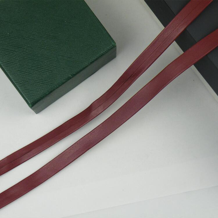 1 cm de color pu prensado banda de borde accesorios de prenda de vestir banda de borde textil decoración de cuero accesorios cuerda