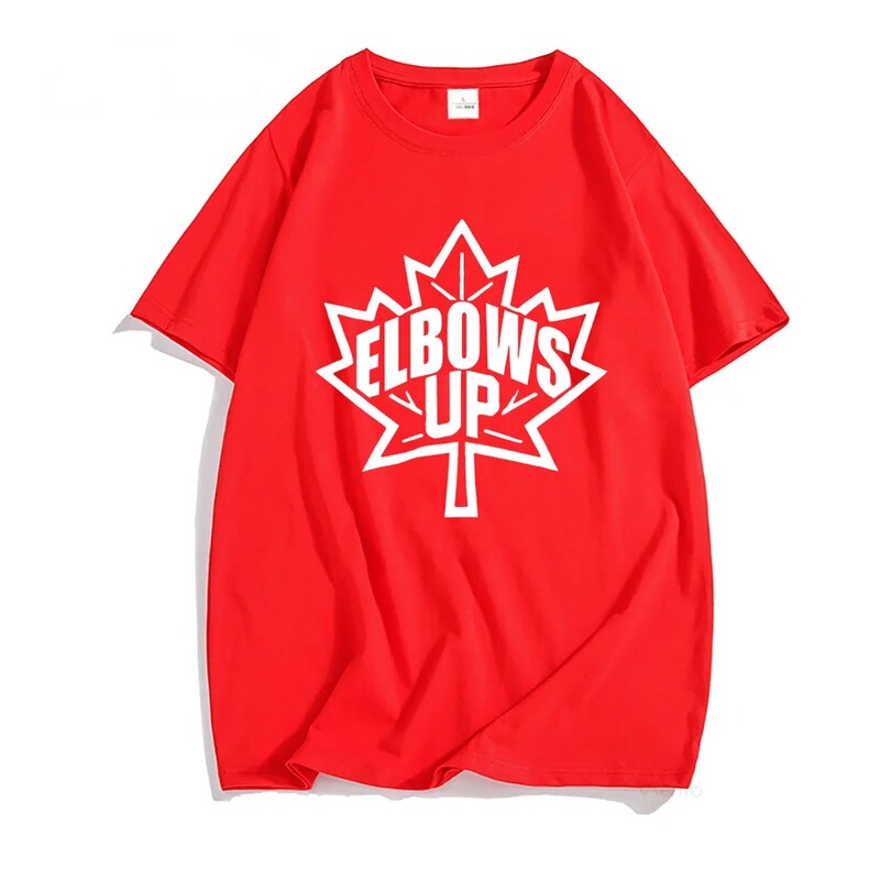 Elbow Canada Strong T-Shirt Short Sleeve Summer T-Shirt Unisex Clothing Casual Neutral Streetwear Graphic T-Shirt