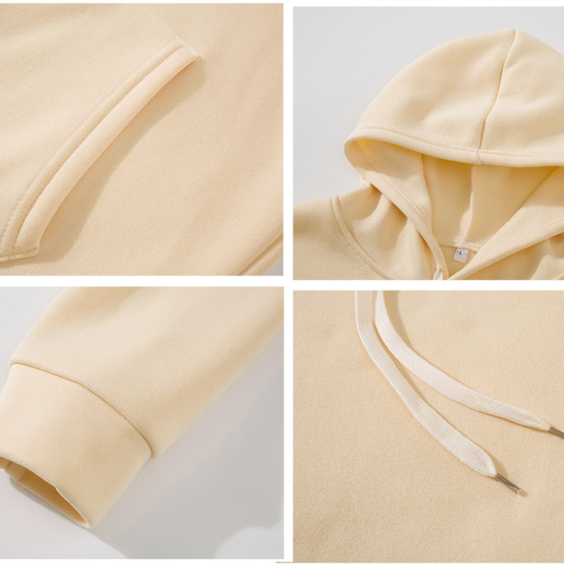 Felpa in pile da donna con cappuccio e stampa Peace Price Letter con tasca a marsupio e coulisse_voghion.com