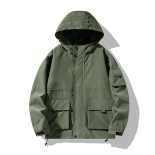 American functional fashion brand jacket men's autumn hooded double-layer windproof waterproof mountaineering jacket outdoor jacket