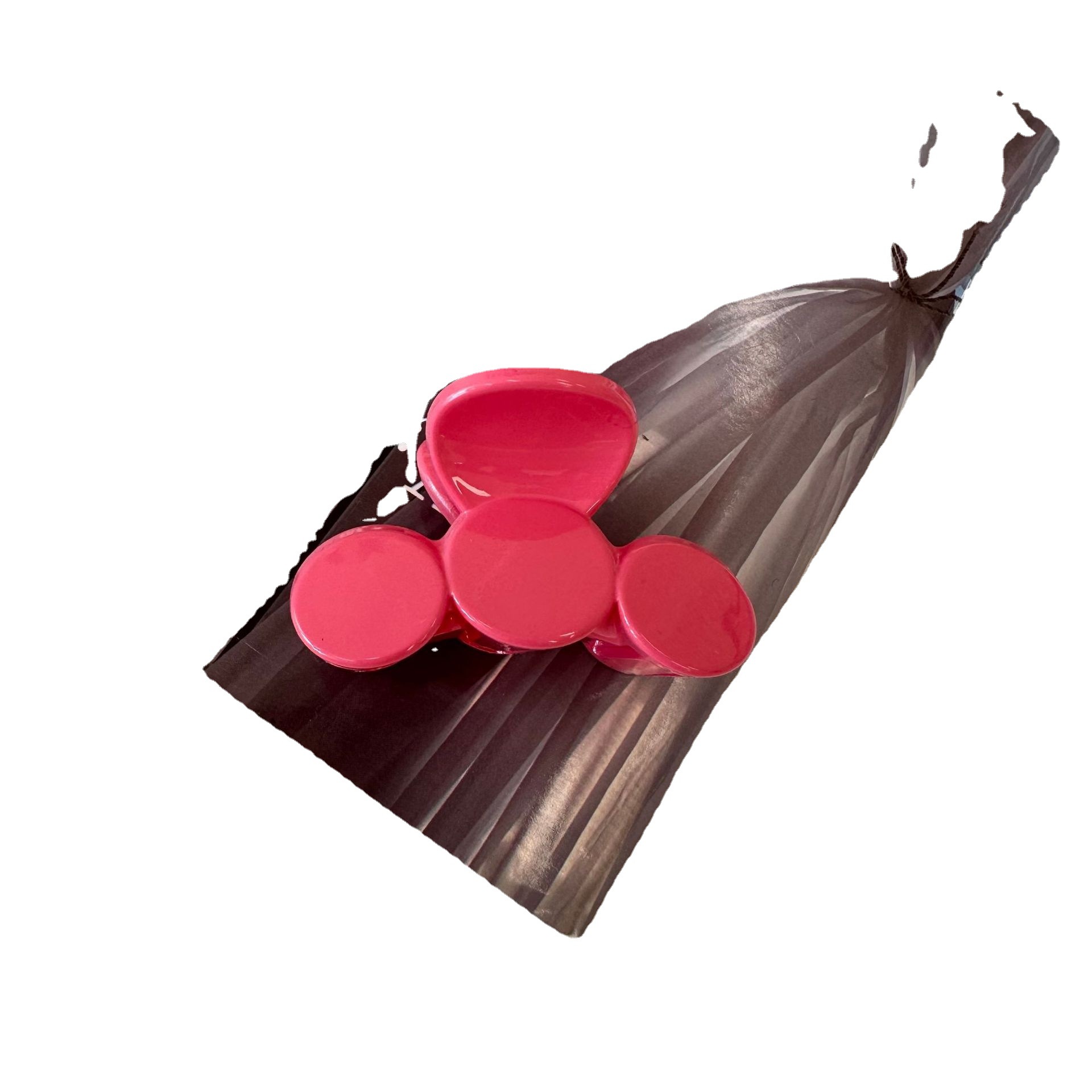 Eleganter, schlichter, hoher Pferdeschwanz-Clip im rosafarbenen Stil, Haarclip in kleiner Größe, internetberühmter Pony-Clip für Damen im Internet, für das Vorwort_voghion.com