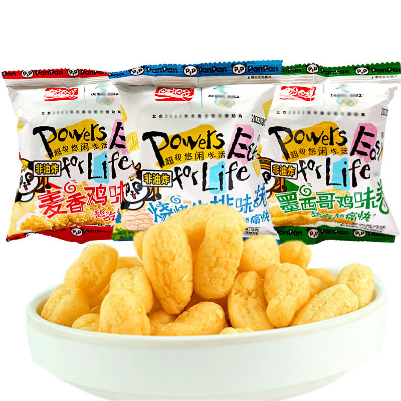 Panpan Maixiang 치킨 맛 블록 선물 팩 포장 감자 칩 맛있는 전체 상자 퍼프 스낵 스낵 도매 배송