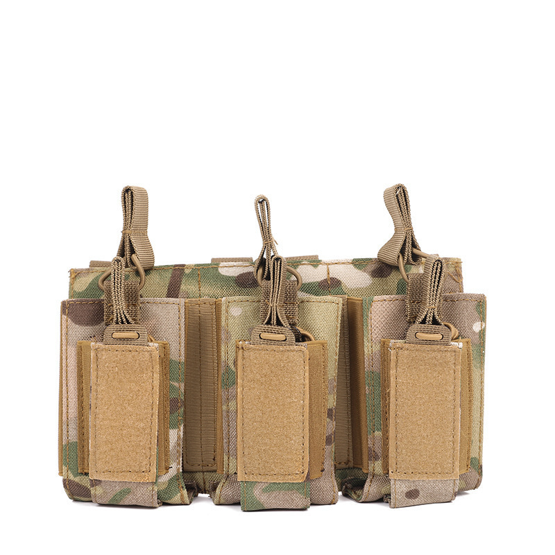 New Tactical Triple Bag Accessories Pistol Magazine Bag Field Vest Multi-Functional Hanging Bag Outdoor Cosmetics Bag