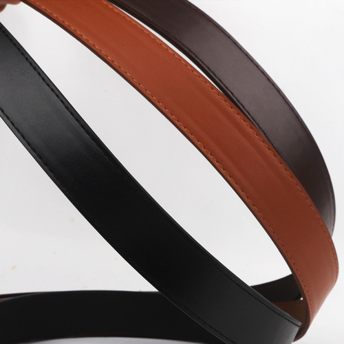 New style non-hole square buckle belt wholesale simple and versatile fashionable soft small belt decorative jeans with trendy