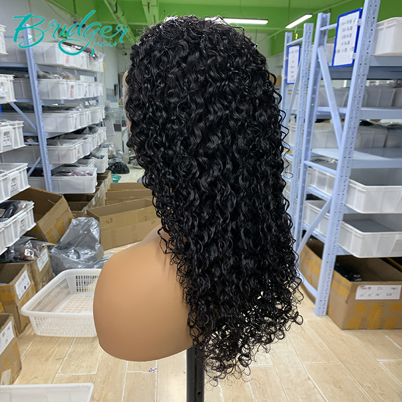 13*4 Splicing Headgear New curly1 Natural Color Real Human Hair Wig human hair wigs_voghion.com