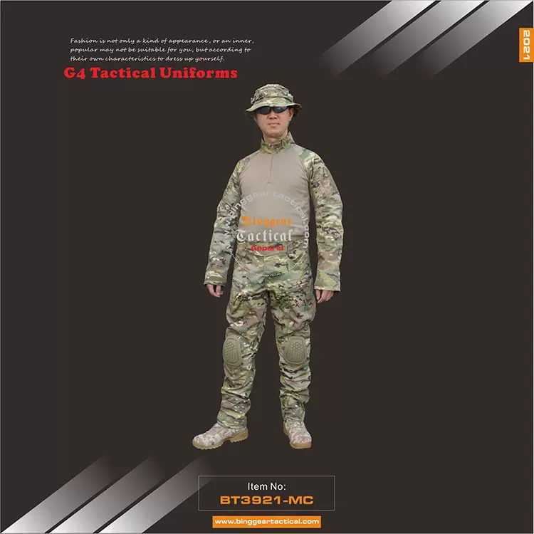 G4战术作训服外军迷彩暗夜丛林迷彩净色等多色可选蛙服迷彩服